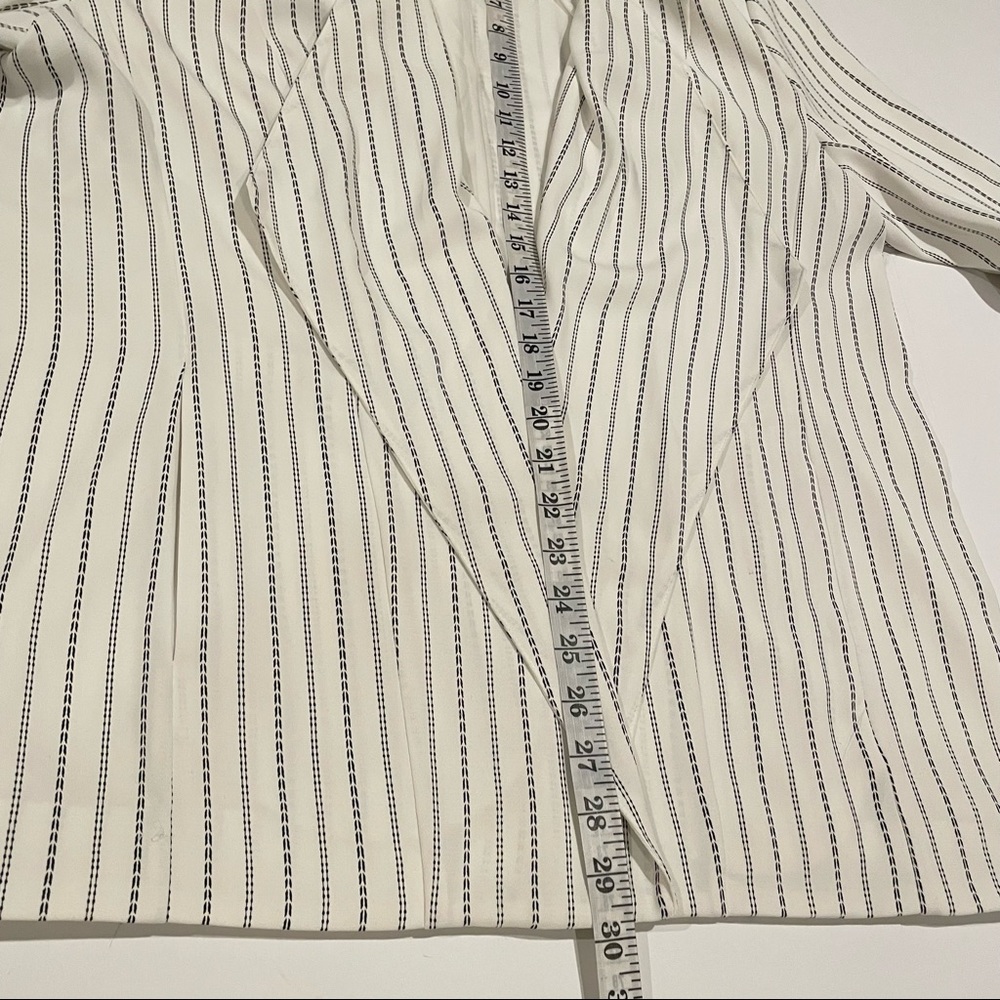Chico's Cream and Black Striped Blazer - Picture 5 of 10